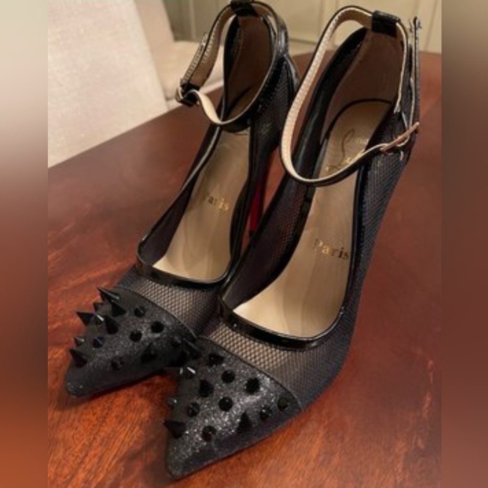 Christian Louboutin Spike Heels with ankle strap - Size 39